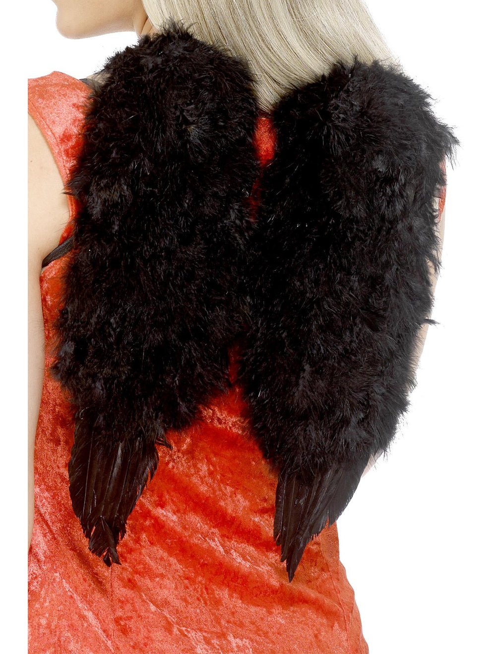 Angel Wings, Feathered, Black