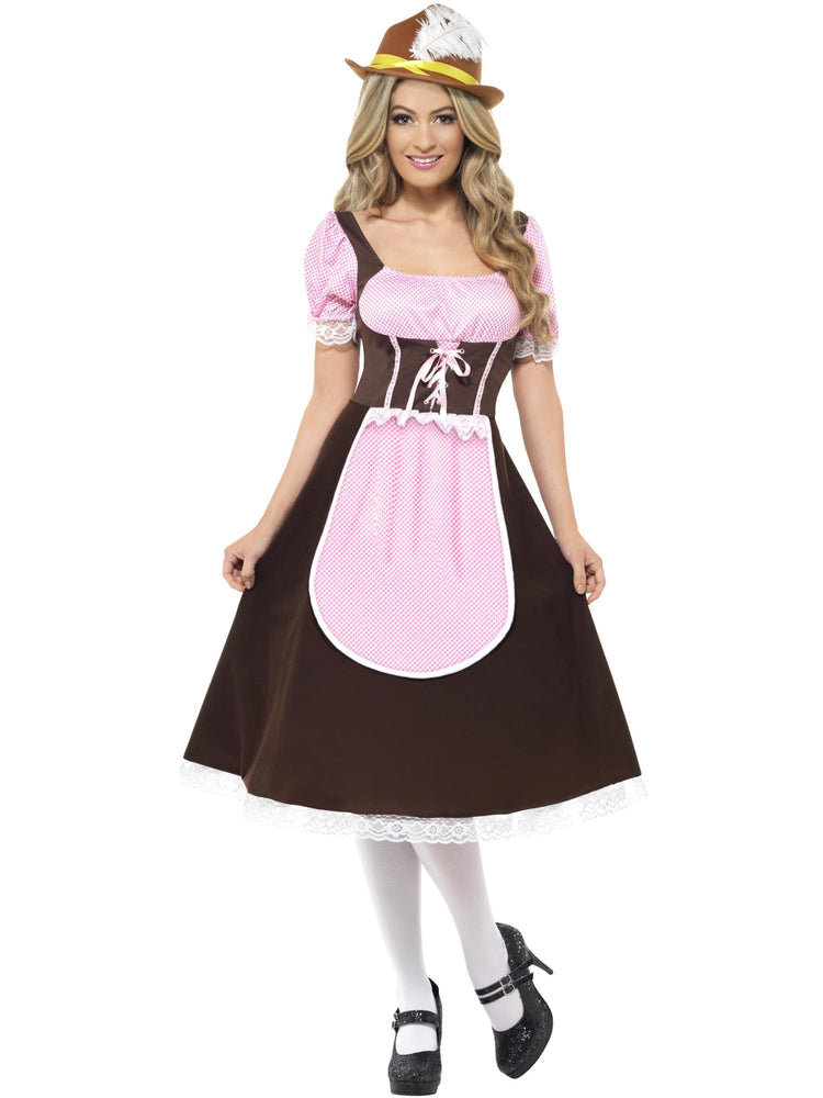 Bavarian Tavern Girl Costume, Brown