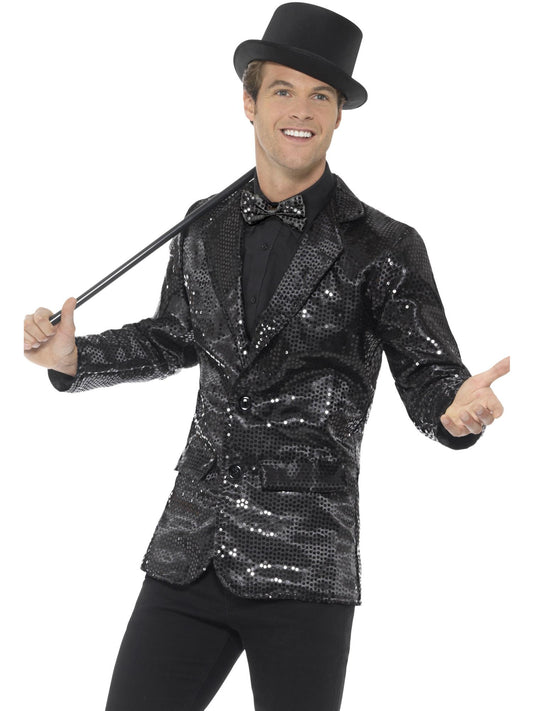 Sequin Jacket, Mens, Black