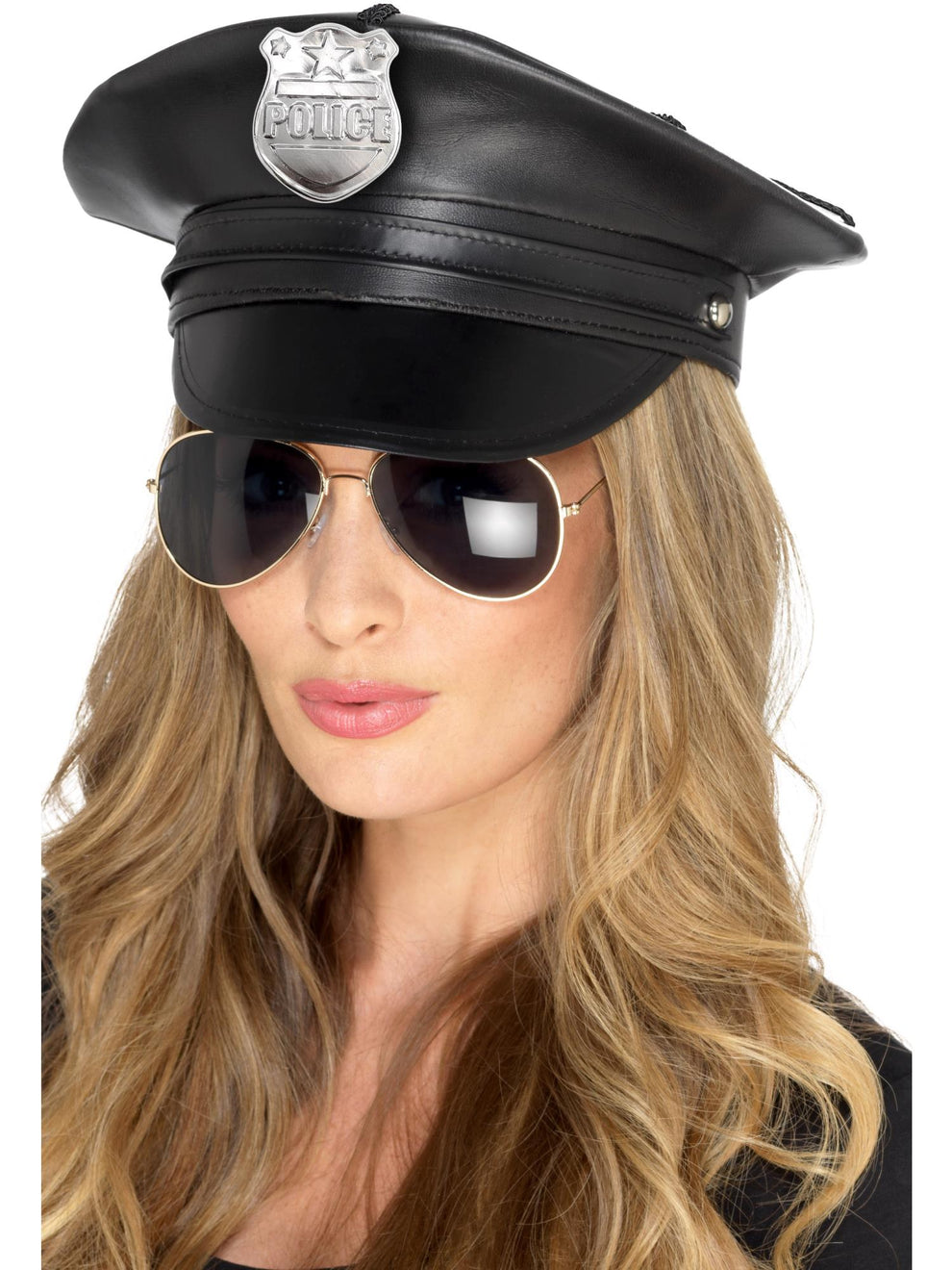 Deluxe Police Hat, Black