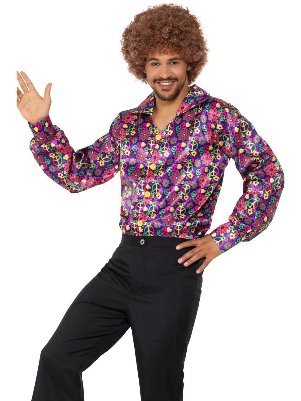 60s Psychedelic CND Shirt, Multi-Coloured