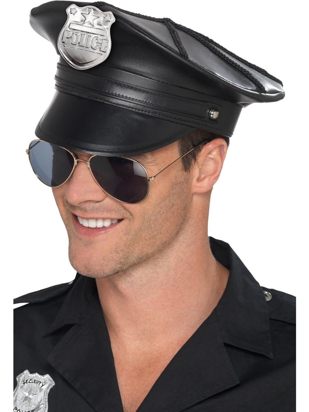 Deluxe Police Hat, Black