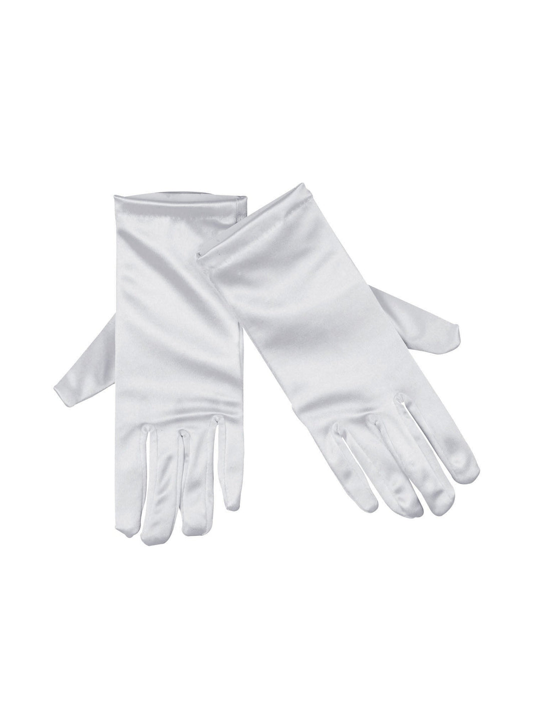 White Satin Gloves