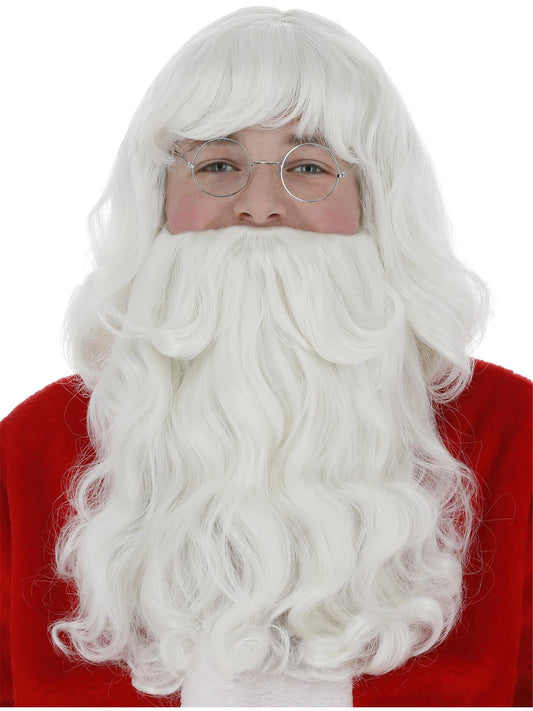Santa Wig and Beard Set, White