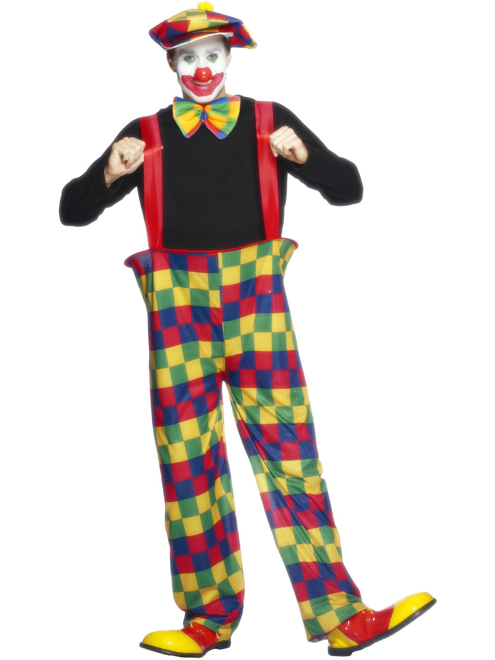 Hooped Clown Costume, Multi-Coloured