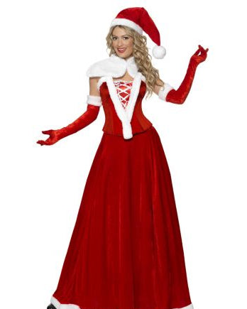 Luxury Miss Santa Costume, Red Wholesale