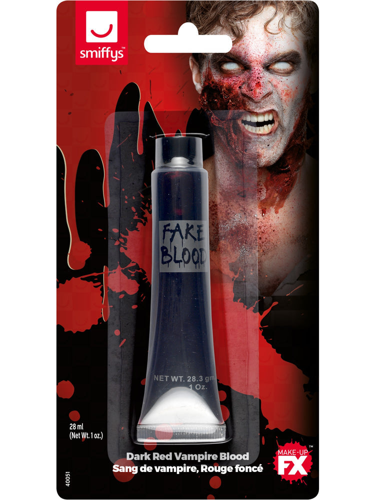 Smiffys Make-Up FX, Vampire Gel Blood, Dark Red