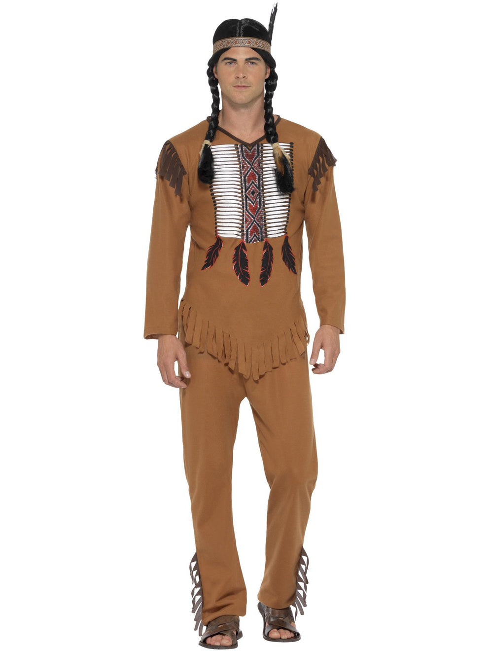 Native American Inspired Warrior Costume, Brown