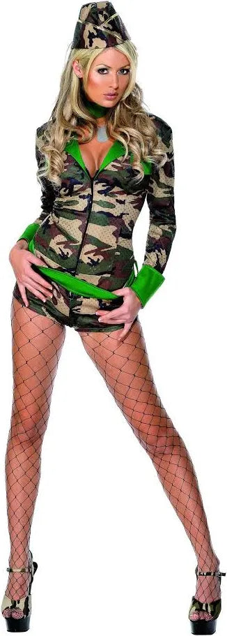 Ladies Deluxe Combat Army Jumpsuit