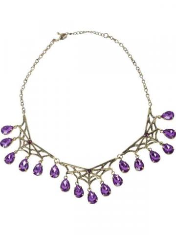 Gothic Manor Spider Web Necklace