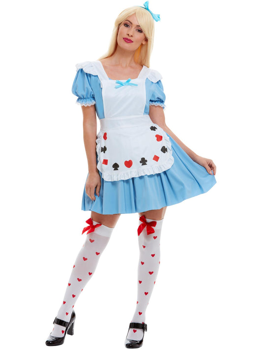 Alice in wonderland Deck of Cards Girl Costume, Blue